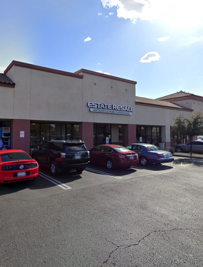 Estate Resale storefront at 17067 W Bell Rd #106 in the Safeway shopping center, Surprise, Arizona